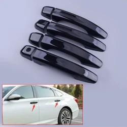 1 Set ABS Car Exterior Outside Side Door Handle Covers Trims Fit For Honda Accord 2018 2019 2020 2021 Black