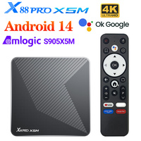 X88 Pro X5M TV Box Android14 Amlogic S905X5M 2.0GHz 64-bit Quad-core Cortex-A55 Support 4K HDR Dual Wifi BT5.0 X5M Set Top Box