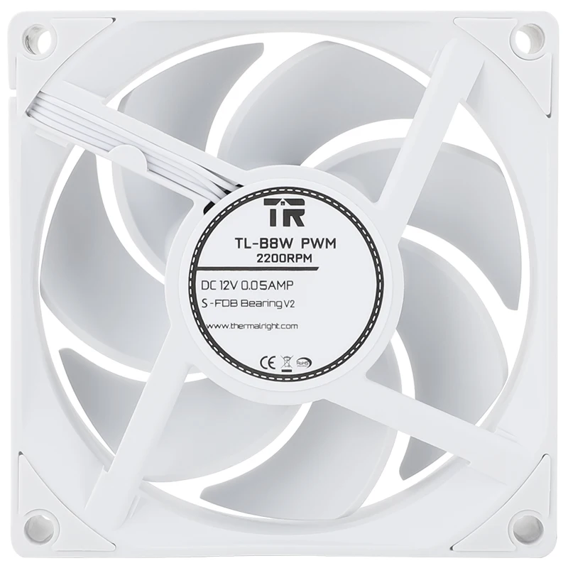 Thermalright TL-B8W 80*80*25mm High Air Volume Silent Fan Case Fan 4PIN PWM CPU Cooling Fan For Small Case 8cm Radiator