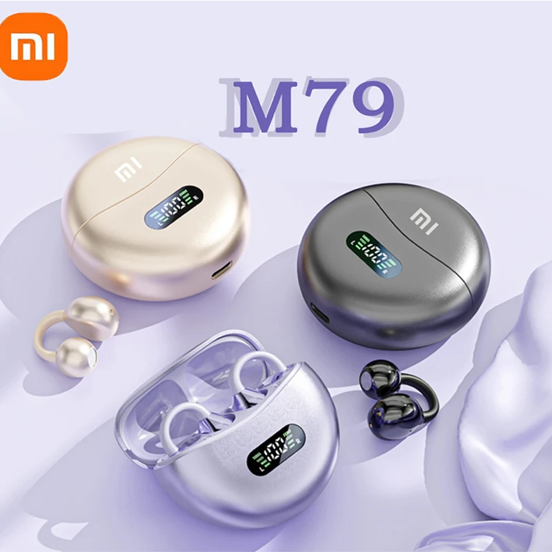 Xiaomi M79 بلوتوث 5.4 اللاسلكية العظام مدفوعة TWS سماعات رياضية مع مشبك الأذن مقاوم للماء الحد من الضوضاء سماعات مع Digi