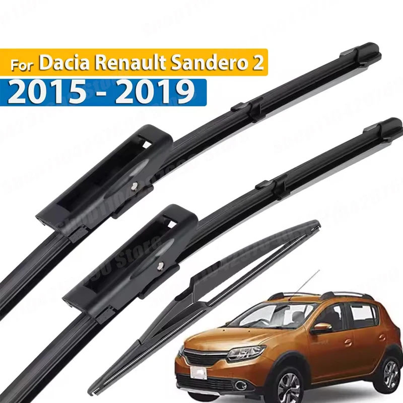 

Wiper Front & Rear Wiper Blades Set For Dacia Renault Sandero 2015 - 2019 Windshield Windscreen Window Brush 22"+19"+11"