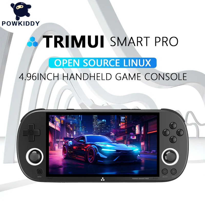 

Ретро портативная игровая консоль POWKIDDY Trimui Smart Pro 4,96 дюймов 1280*720 Ips экран с открытым исходным кодом Linux детские подарки