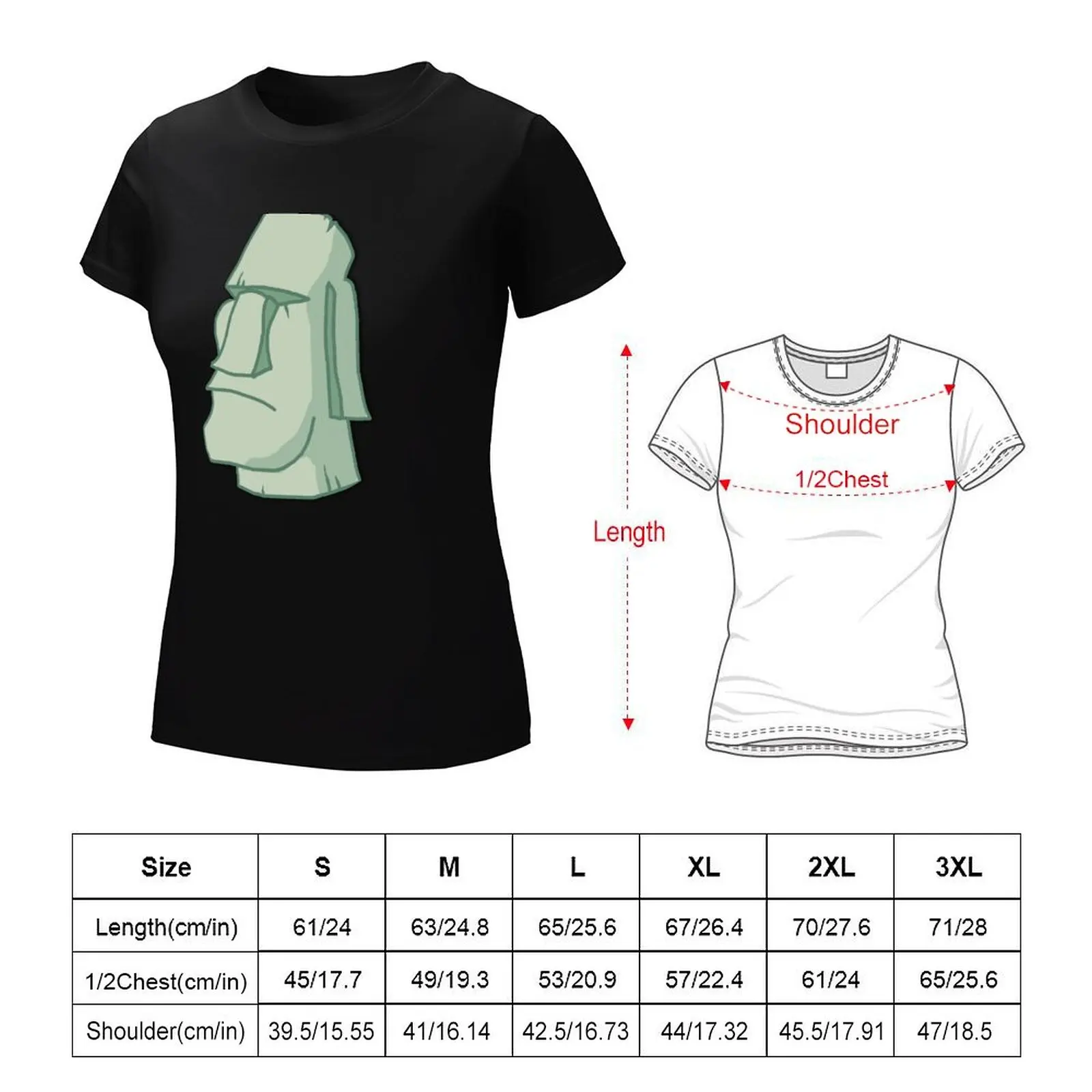Easter Island Moai T-Shirt tops tees kawaii clothes Blouse t-shirts for Women pack