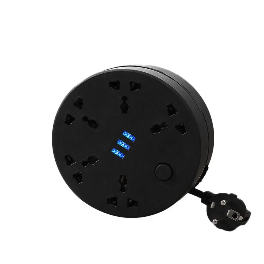

Circular Power Extension Board Universal Flexibility Multi Outlet Power Strip Socket 2M Retractable Power Cord