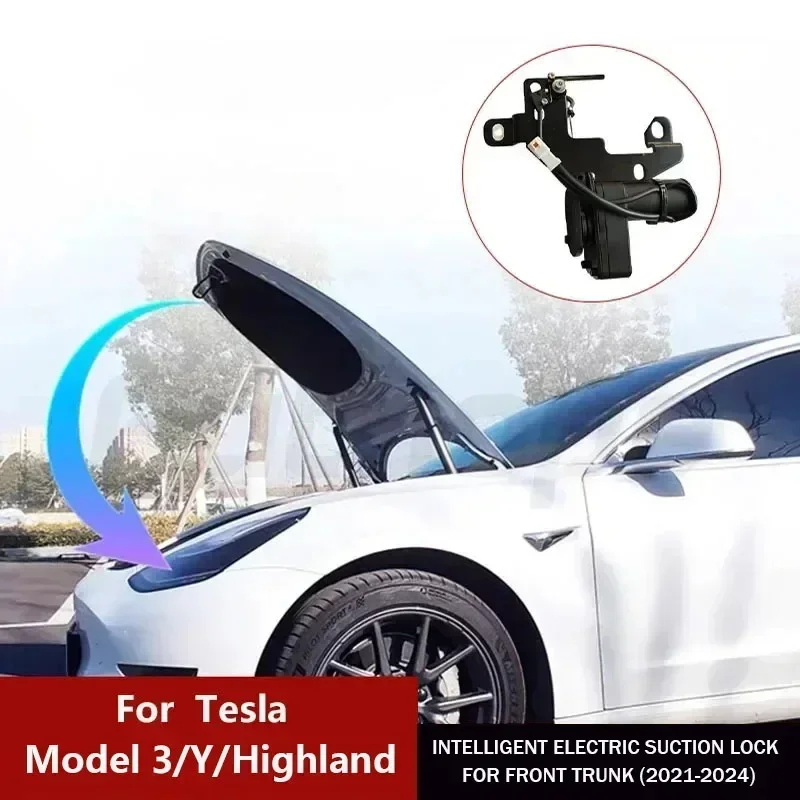 VASTZ Front Spare Box Electric Lock Soft-closing for Tesla Model 3 Y X S 2021-2024 Automatic Adsorption Easy Installation