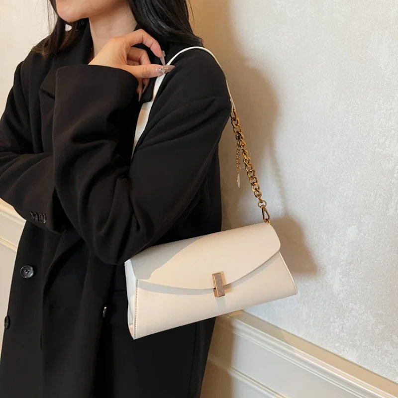 

Роскошная дизайнерская сумка через плечо, элегантная женская элитная минималистичная парижская мода, сплошной цвет