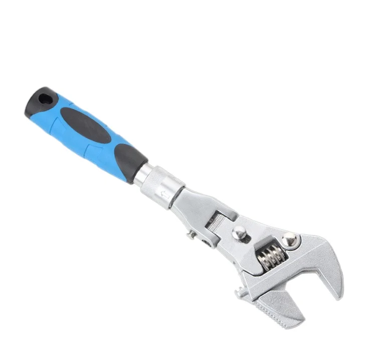 Telescopic Ratchet Wrench 5-in-1 Swing Head Adjustable Spanner Multi-tool for Home Repair