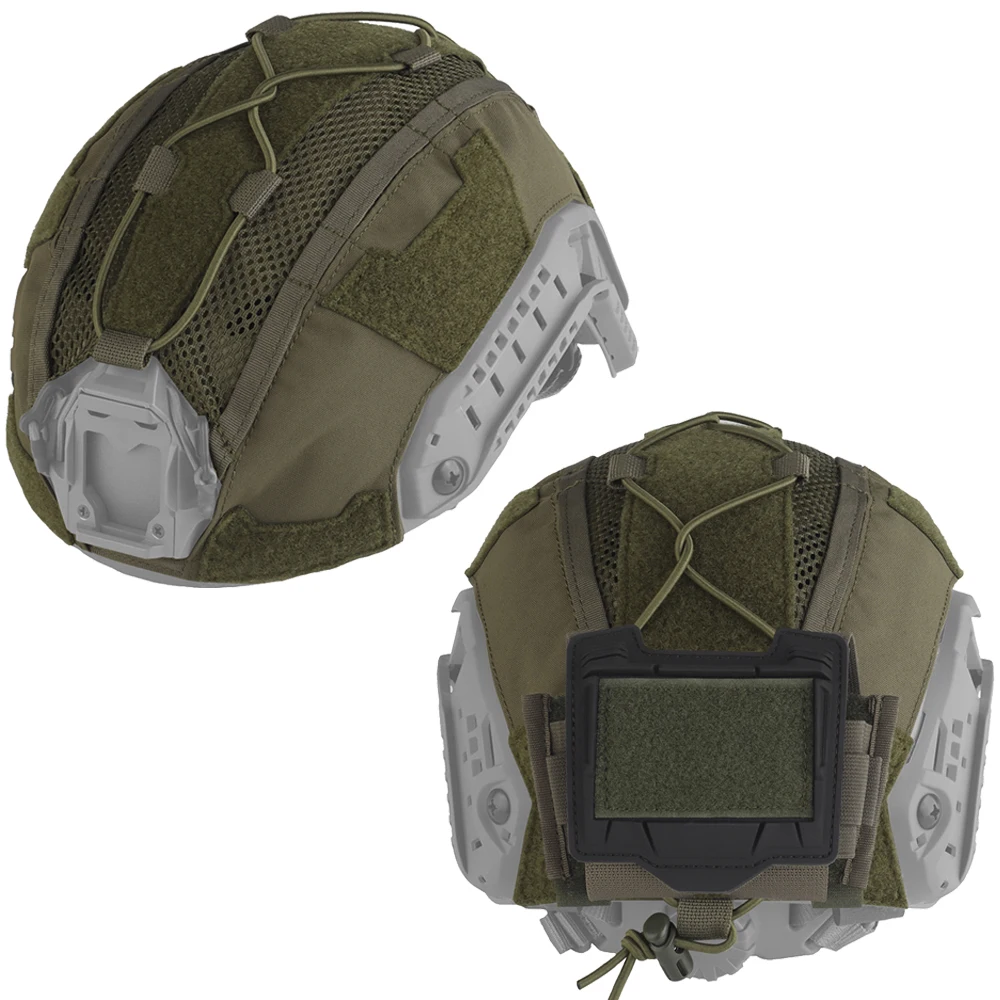 Gen 4th Tactical Helmet Cover Camo Style Ops-Core FAST High-Cut Helmet Cloth with NVG Battery Pouch Airsoft Hunting Accessory