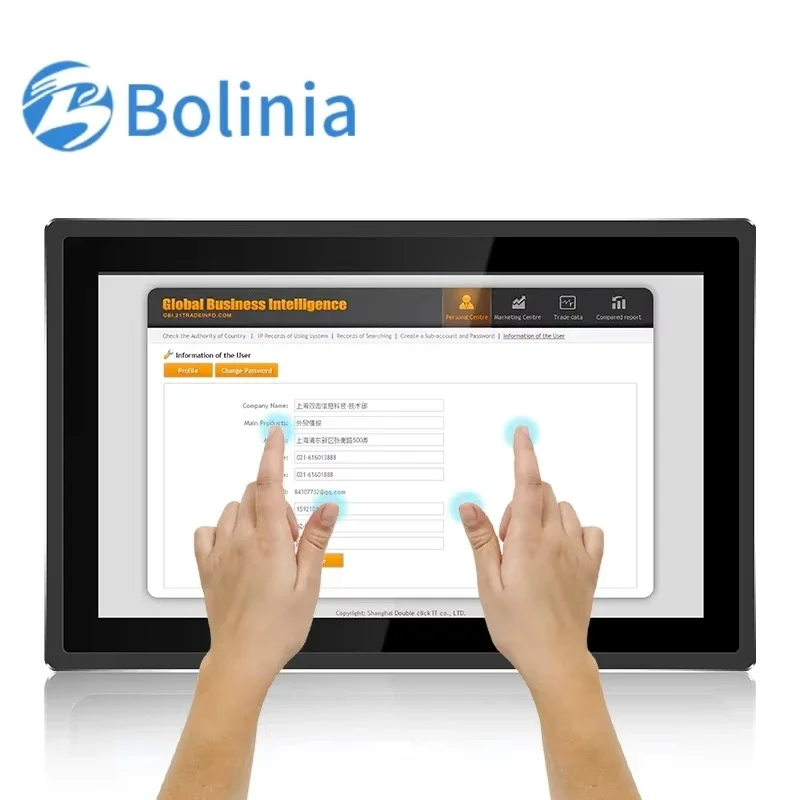 All-in-One Industrial Touch Panel PC Embedded All in One PC J1900 I7/I5/I3 CPU Waterproof Fanless VGA Linux Industrial Tablet Pc