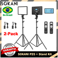 【DO BRASIL】Sokani P25 Desk Ultra Video Light with Light Stand Conference Office Light for E-sports Youtube Live Broadcast TikTok