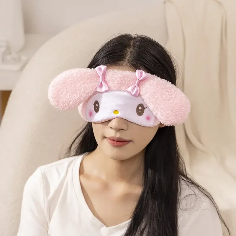 

Sanrio накладка на глаза для сна Kuromi CinnamorolHello Kitty плюшевая накладка на глаза для девушек моя мелодия Затемняющая маска для глаз отдых для путешествий накладка на глаза для девушек