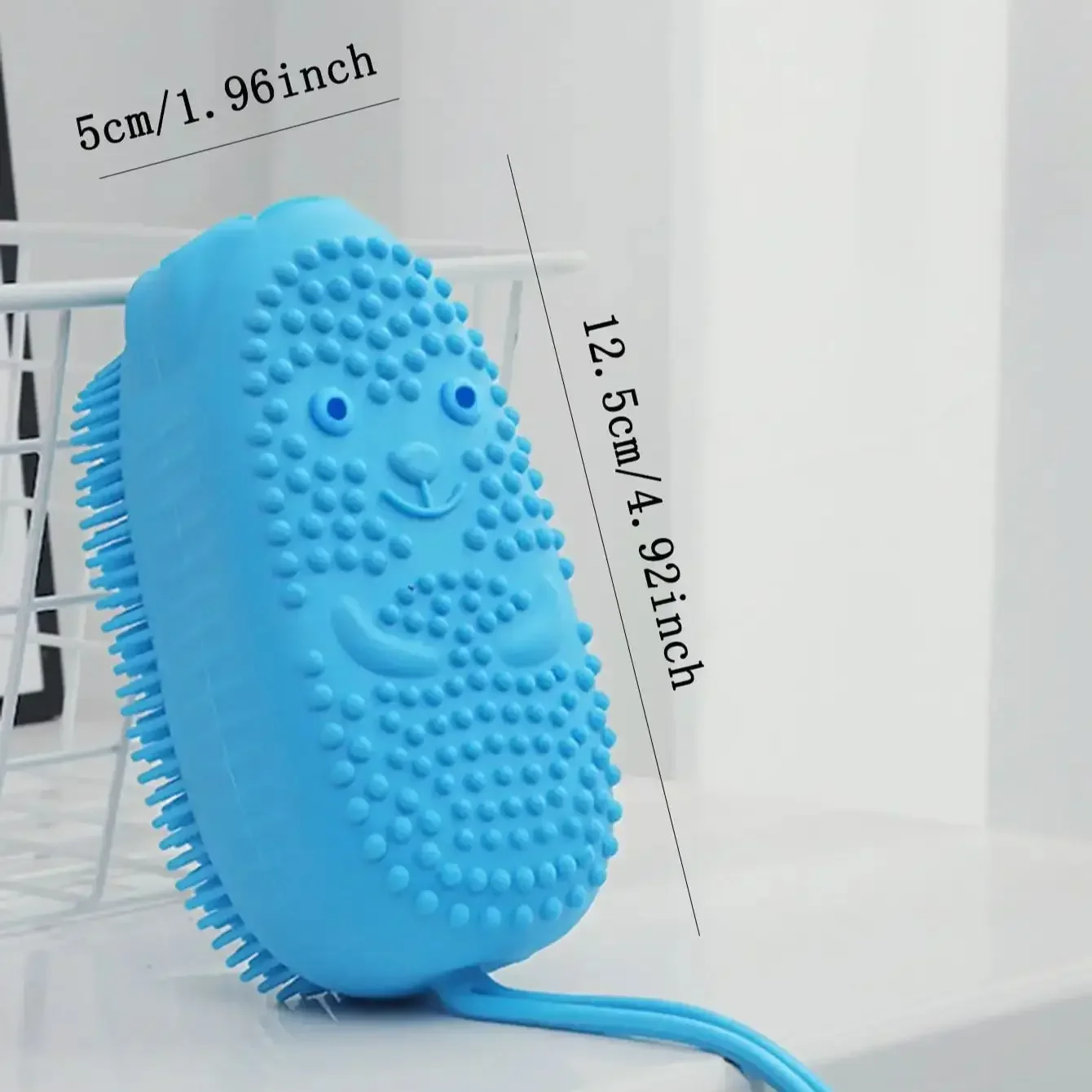 1pc-Silicone Body  Shower Scrub Sponge Bubble Bath Brush Massager Skin Cleaner Cleaning Pad Bathroom Accessories