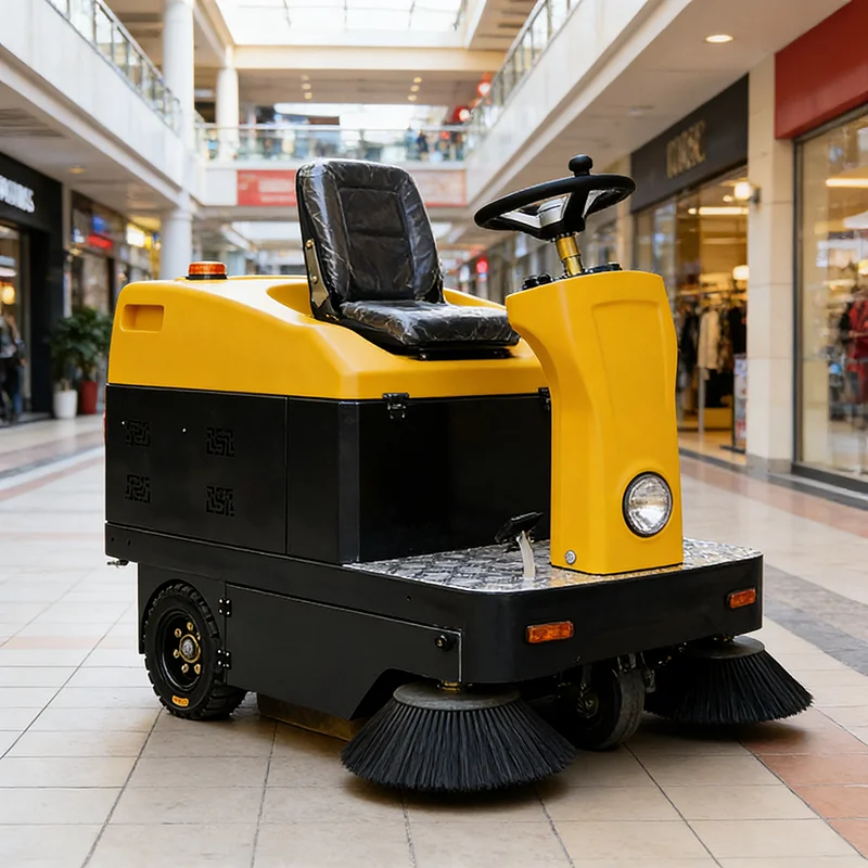 Ride On Road Sweeper with Large Dustbin for Continuous Operation Without Frequent Emptying