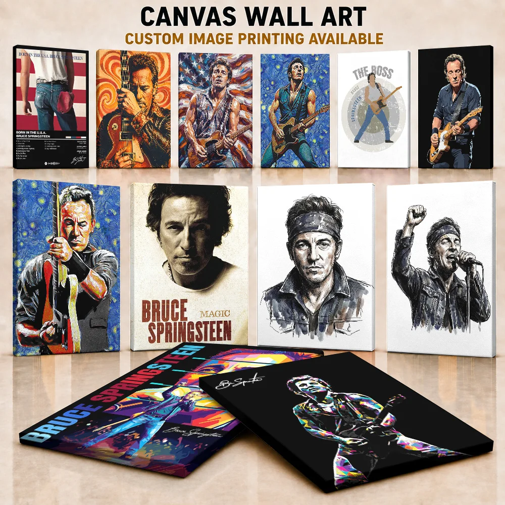Home Office Icon - Bruce Springsteen Canvas Poster Customized Photo