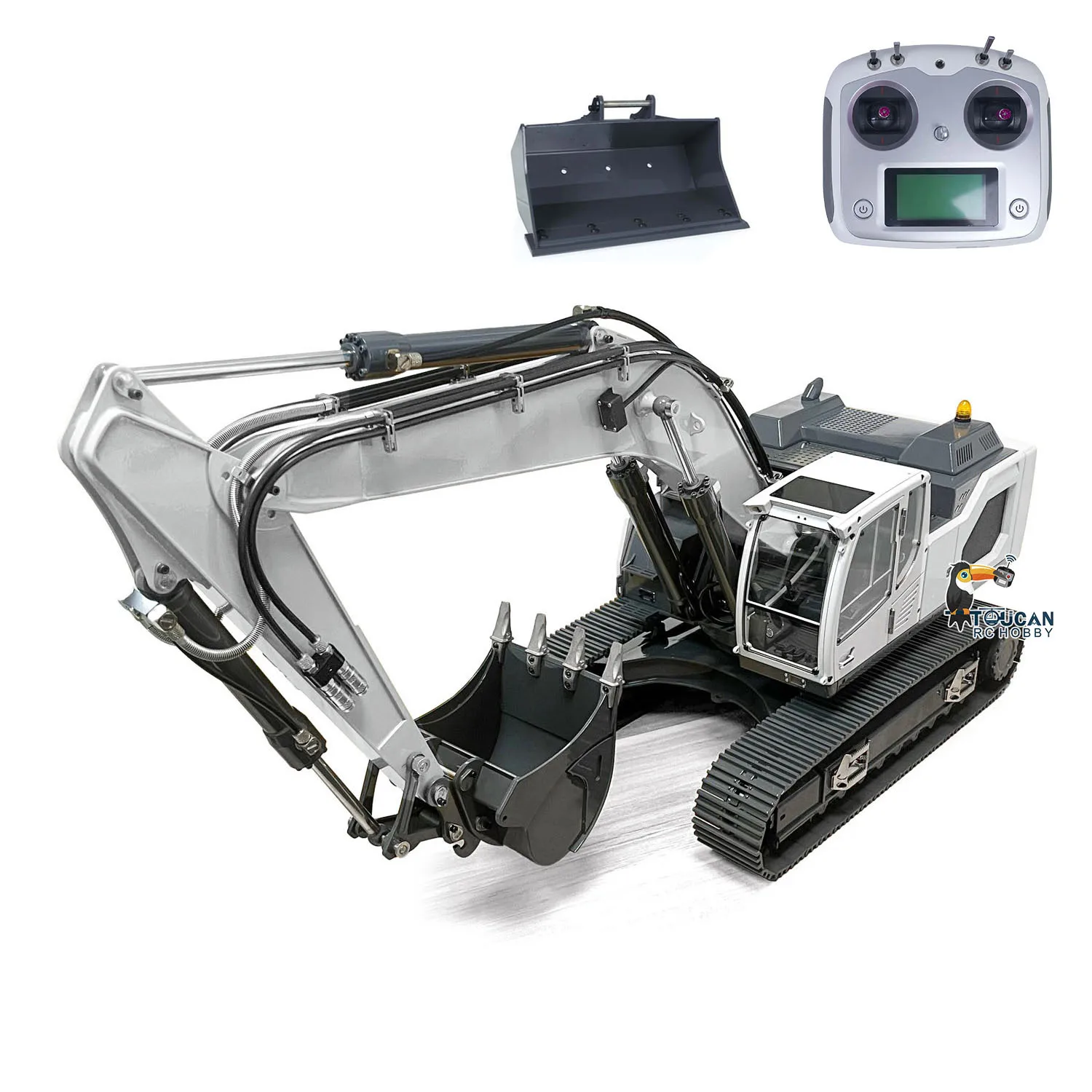

XDRC 1/14 945 Hydraulic RC Excavator Metal Remote Control Construction Truck Light System Assmebled Model RC Toys Model