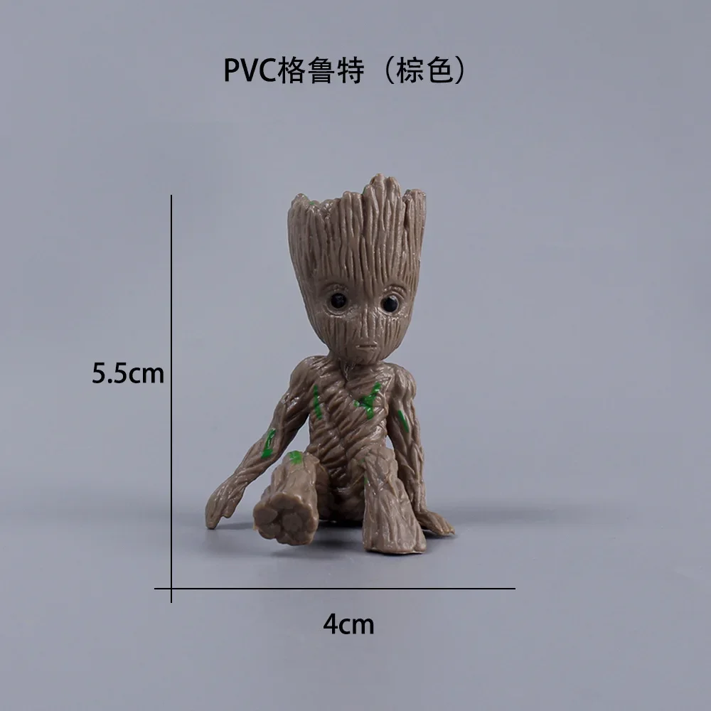 Disney 4.5-6CM Guardians Of The Galaxy Tree Man Groot Action Toy Figure Doll Model Cartoon Mini Groot Kid Holiday party Gift