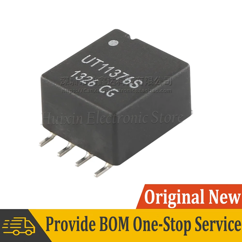 

5pcs UT11376S SMD High Frequency Signal Isolated Pulsing Powerline Transformer Turns Ratio 1:1:1:1 23uH 1MHZ-30MHZ Dual Winding
