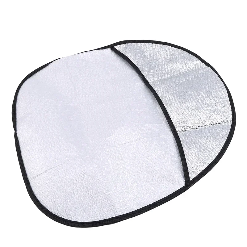 Car Steering Wheel Sun Shade Double Thick Sun Protection Foldable Anti-uv Sunscreen Car Supplies Car Steering Wheel Cover Silver