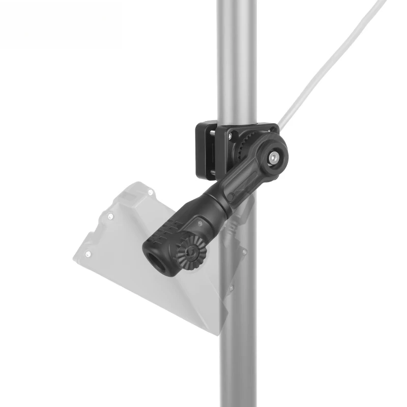 Adjustable sonar rod clip sensor holder for fish finders