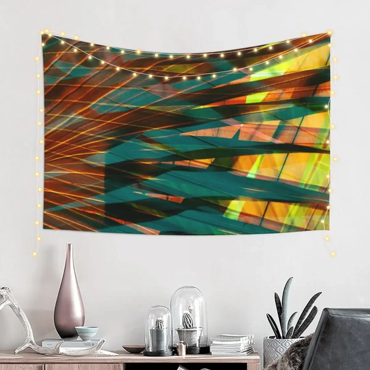 Neon Palm Foliage VI Tapestry Decoration Room Home Decor Accessories Decoration Bedroom Home Decoration Accessories Tapestry