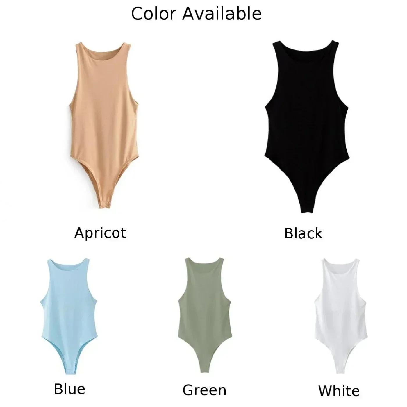 Women Sexy Sleeveless Solid Color Bodysuit Base Jumpsuit Slim Tops Tights