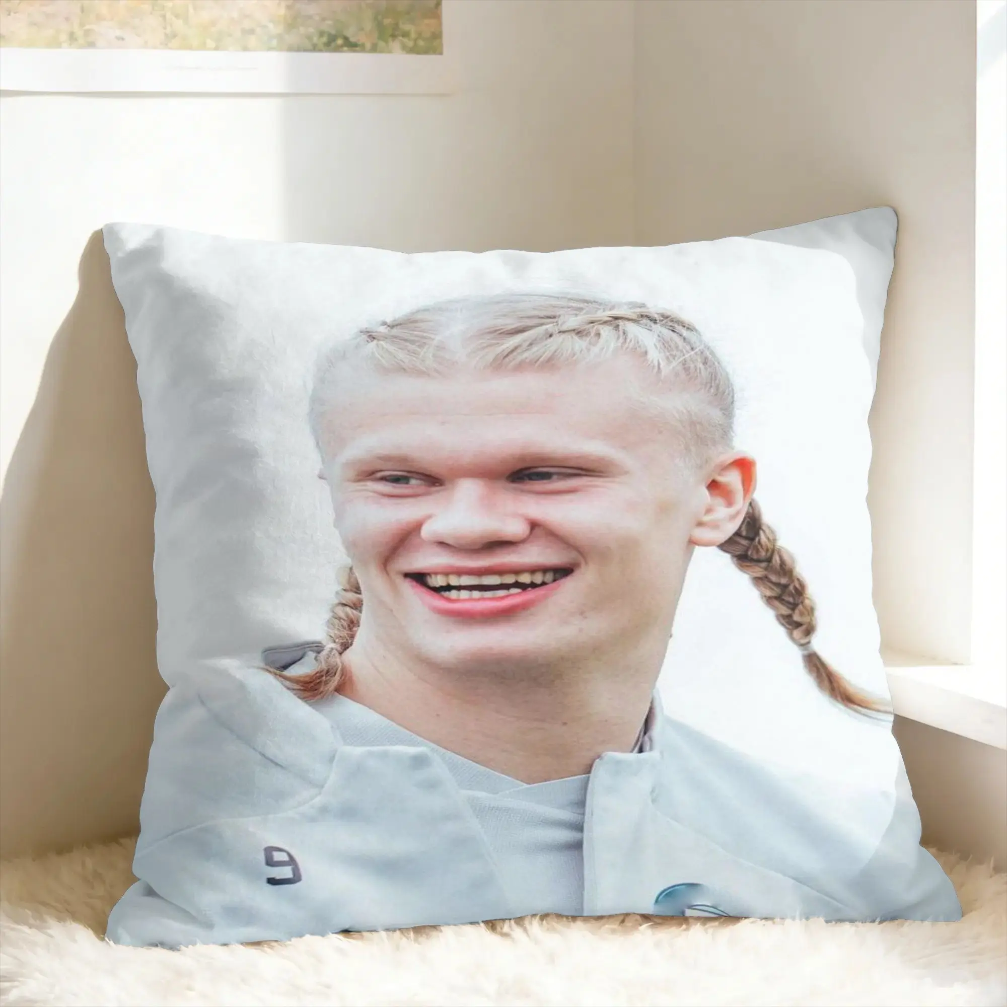 Norway Haaland soccer fan Pillow Cover  Morden Pillow Case For Living Room Chair Soft Pillowcases Gift Idea