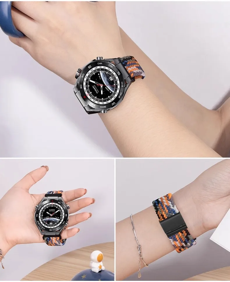 Huaweiウォッチ用ウーブンウォッチバンド,織りブレスレットの交換,gt2,22mm,gt3,46mm