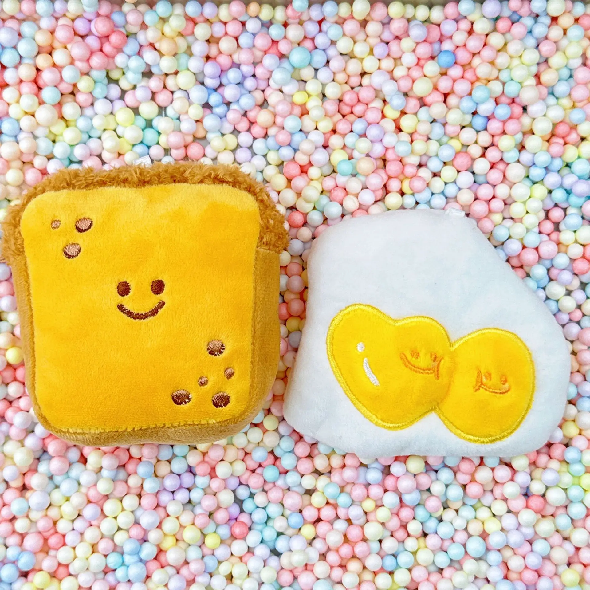 9CM クリエイティブ朝食お菓子バッグ型パン財布卵フィギュアバックパックキーホルダーかわいい漫画ぬいぐるみおもちゃバックパックデコレーションギフト