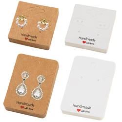 50pcs Handmade with Love Earring Display Holder Card For DIY Necklace Jewelry Crafts Selling Packaging Supplies Small Businesses