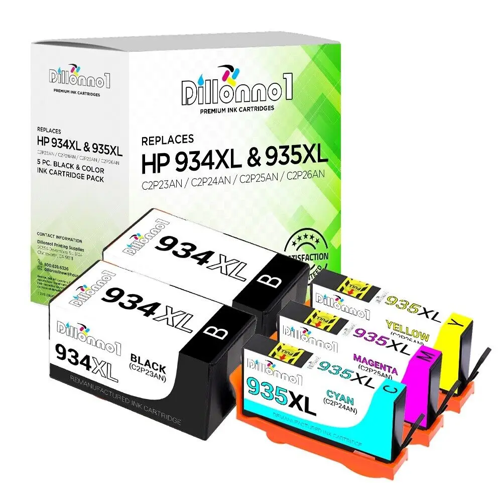 

5 PK for HP 934XL 935XL Ink Cartridges for HP Officejet Pro 6830 6835 6230