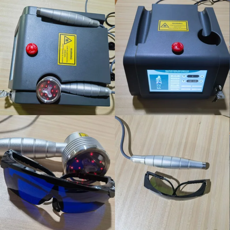 Laser Therapy Device 200mW 855mM 650nm 808nm Dual Probes for Human Dogs Horses Chronic Pain Management
