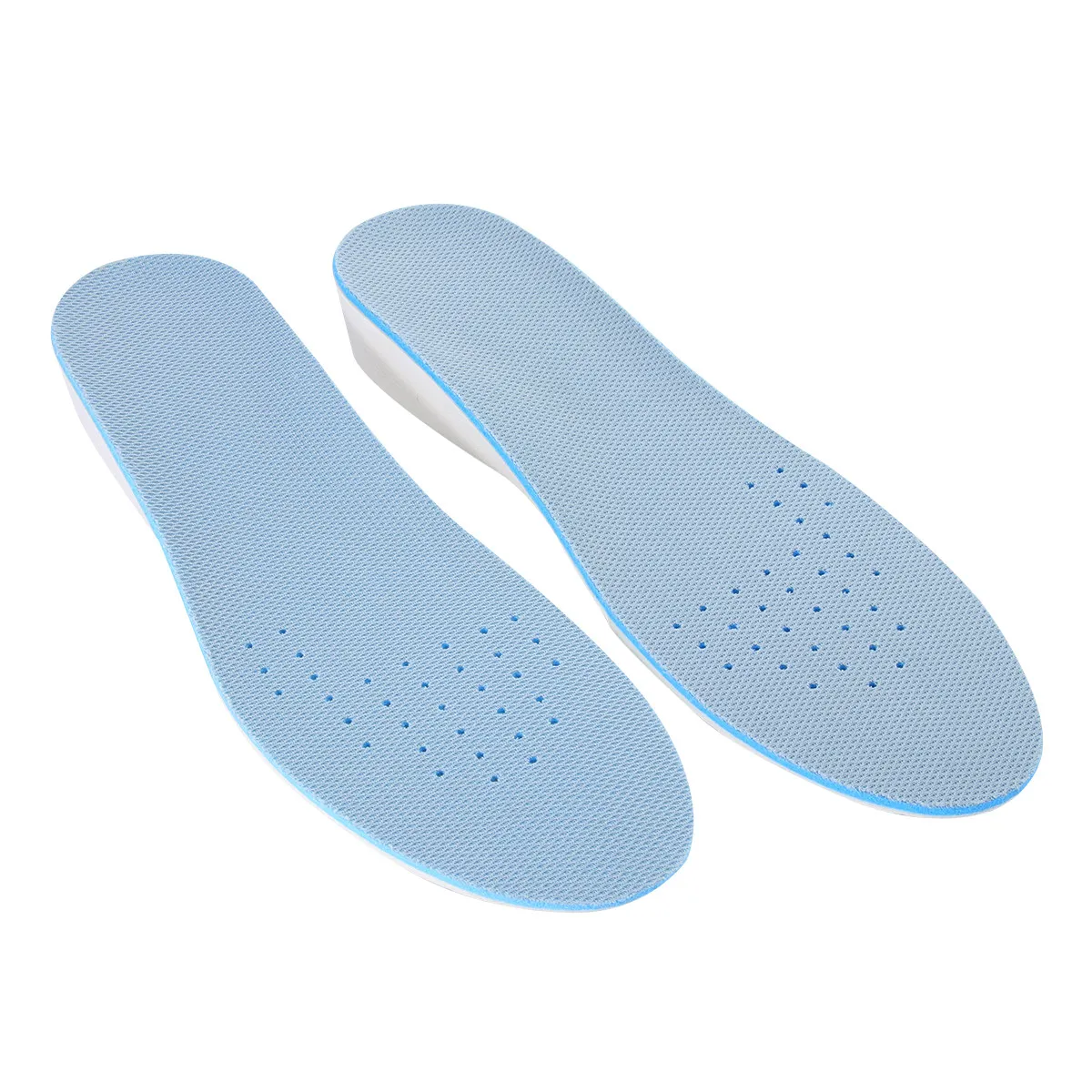 1Pair Invisible Height Increasing Insoles Eva Comfort Shoe Lifts for Men Women Heighten Shoes Prevent Slipping White Blue S