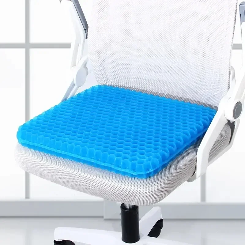 Decompress Gel Seat Cushion Breathable Honeycomb Design For Pressure Relief Back Tailbone Pain Home Office Chair Cars Decoration