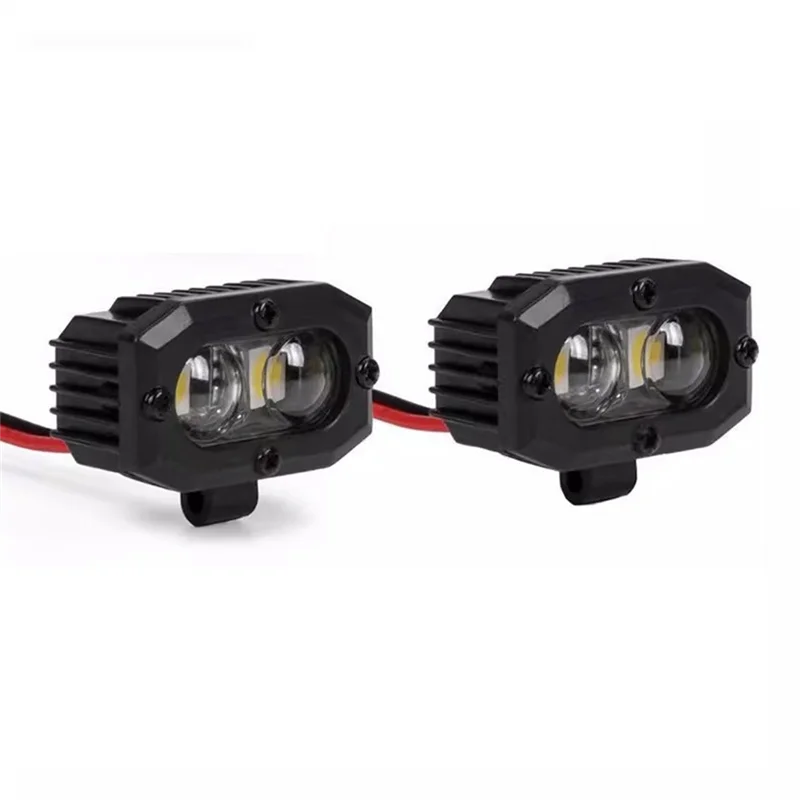 Lampu Mobil RC Lampu Sorot LED dengan Pengontrol untuk Mobil RC 1/10 TRX4 SCX10 9004 Lampu LED A
