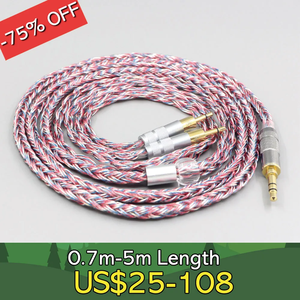 

16 Core Silver OCC OFC Mixed Braided Cable For Sennheiser HD700 Headphone Earphone 6.5mm XLR 4.4mm LN007588