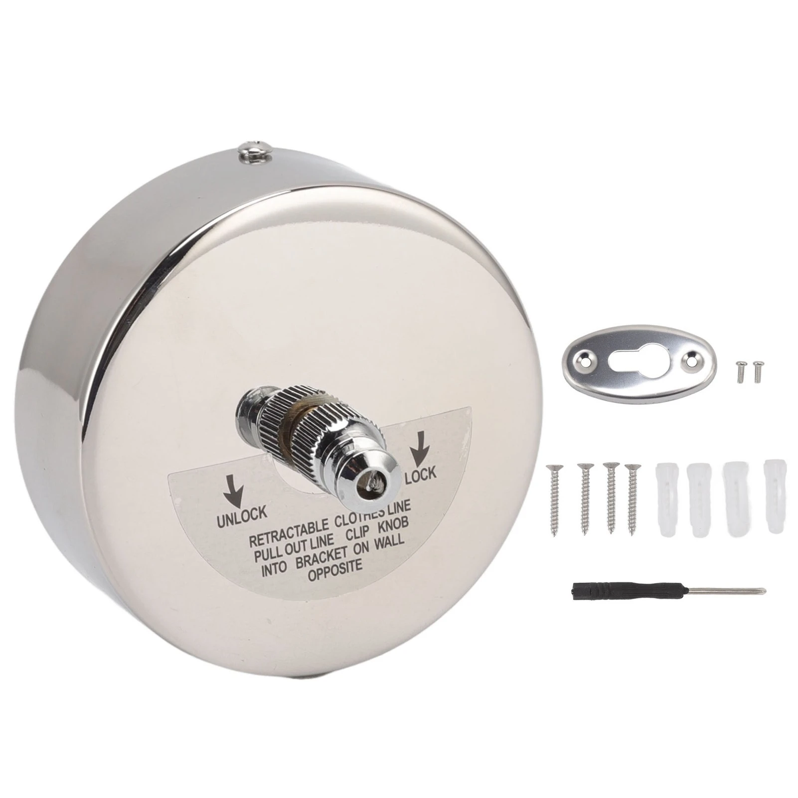 Retractable Clothesline 304 Stainless Steel Safety Auto Retraction Double Pulley Laundry String Line Indoor Outdoor 2.8m/9.2ft