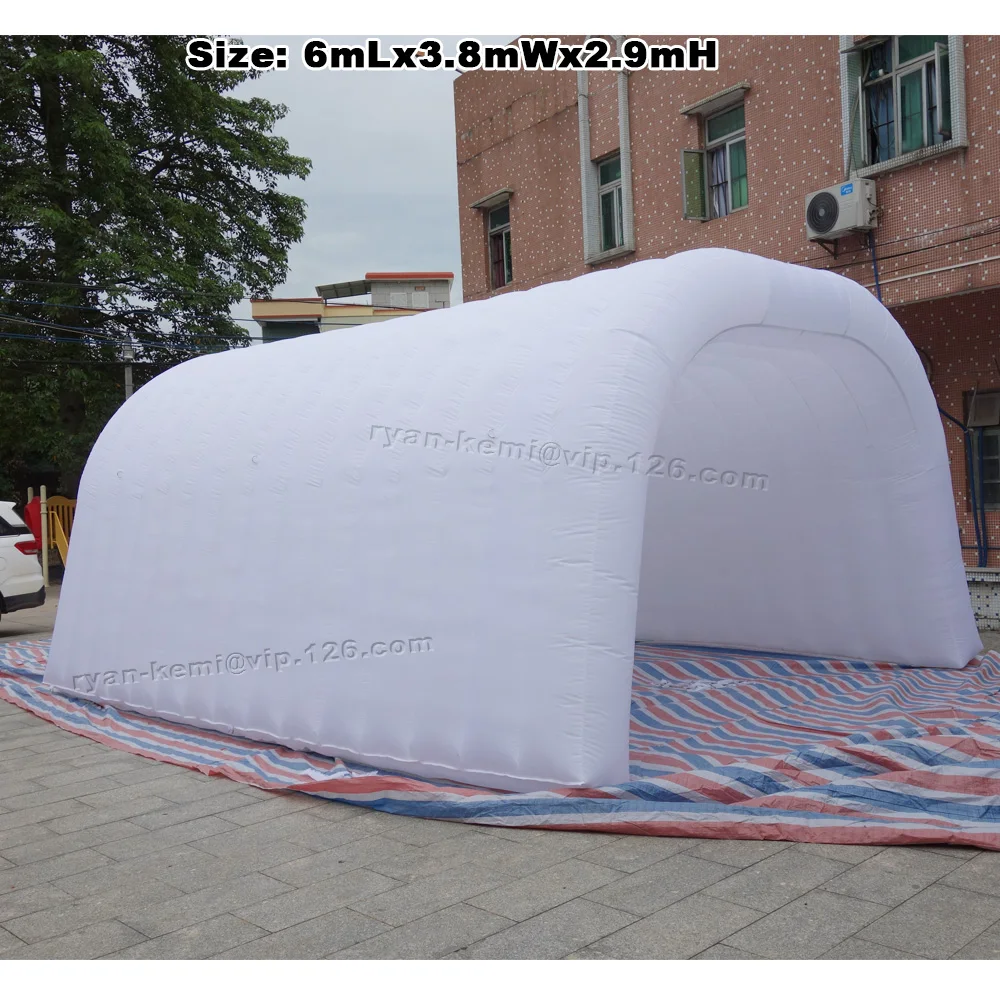 Túnel de boda inflable portátil, carpa para eventos al aire libre, cubierta de marquesina, actividades de promoción publicitaria, 6m, 20 pies