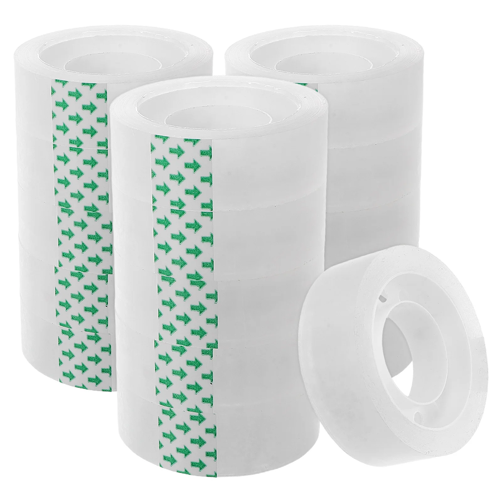 

16pcs Clear Stationery Tape Rolls Multi-Use Transparent Office School Adhesive Tapes Bopp Material Long-Lasting Clear