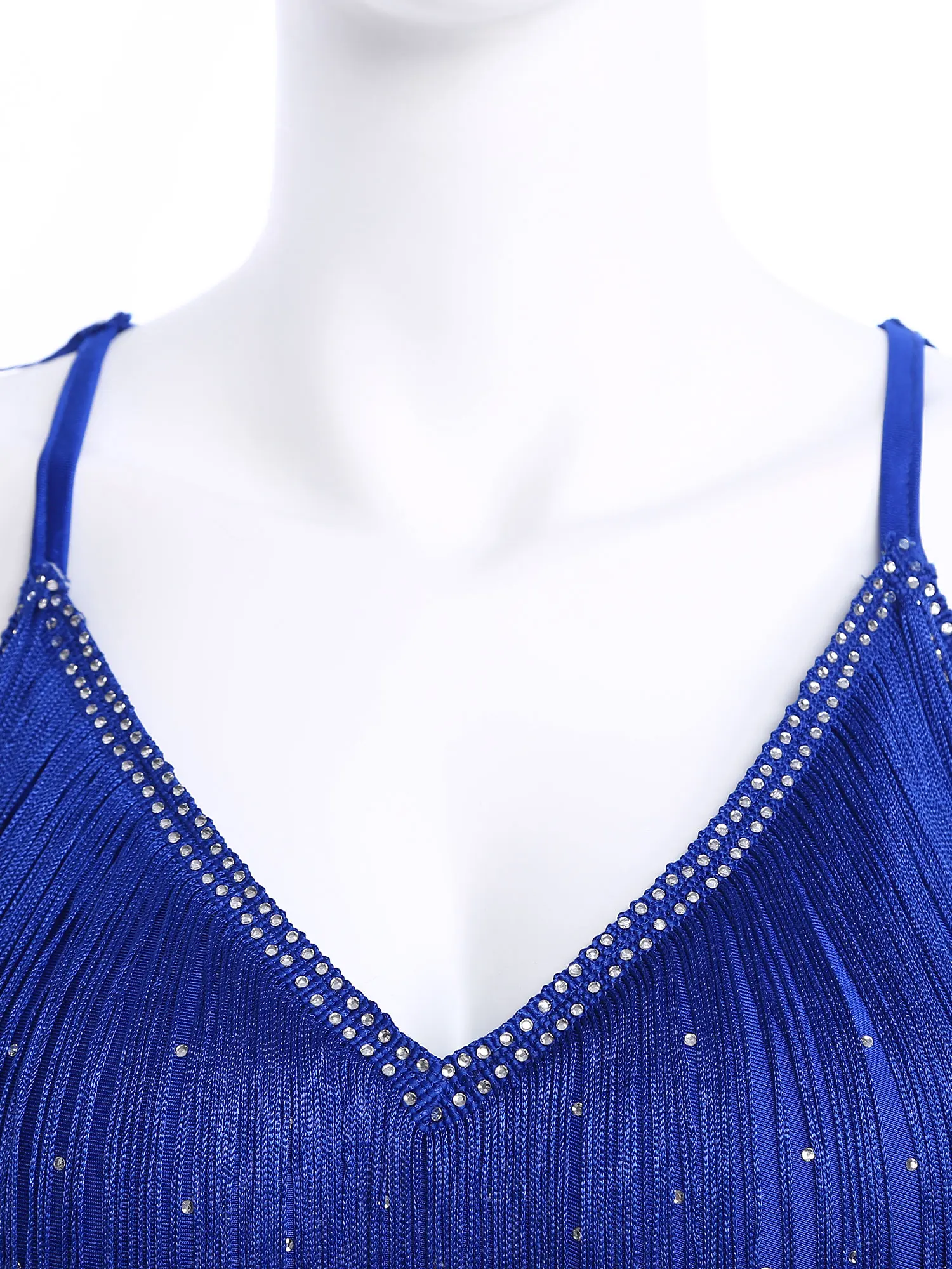 Traje de baile latino Salsa Samba para mujer, Top corto sin mangas con flecos y falda con borlas escalonadas, competición de actuación de Tango Chacha