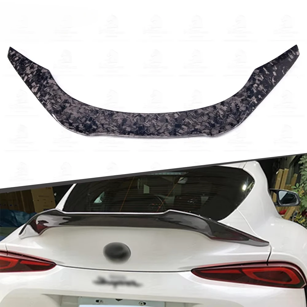 

High Quality Carbon Wing New Forged Carbon V Type Car Rear Trunk Spoiler for Toyota Supra A90 2019+
