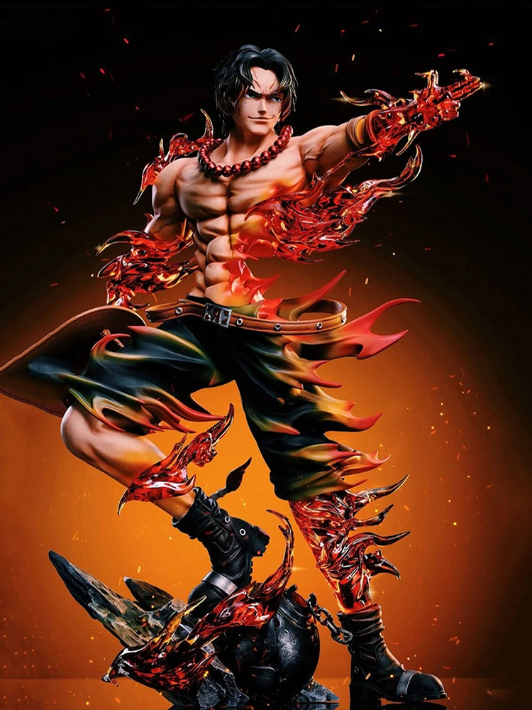 

Цельная аниме-фигурка Portgas D Ace, фигурка Gk, манга, статуя из ПВХ, Коллекционная модель, украшение, игрушки, подарок для детей