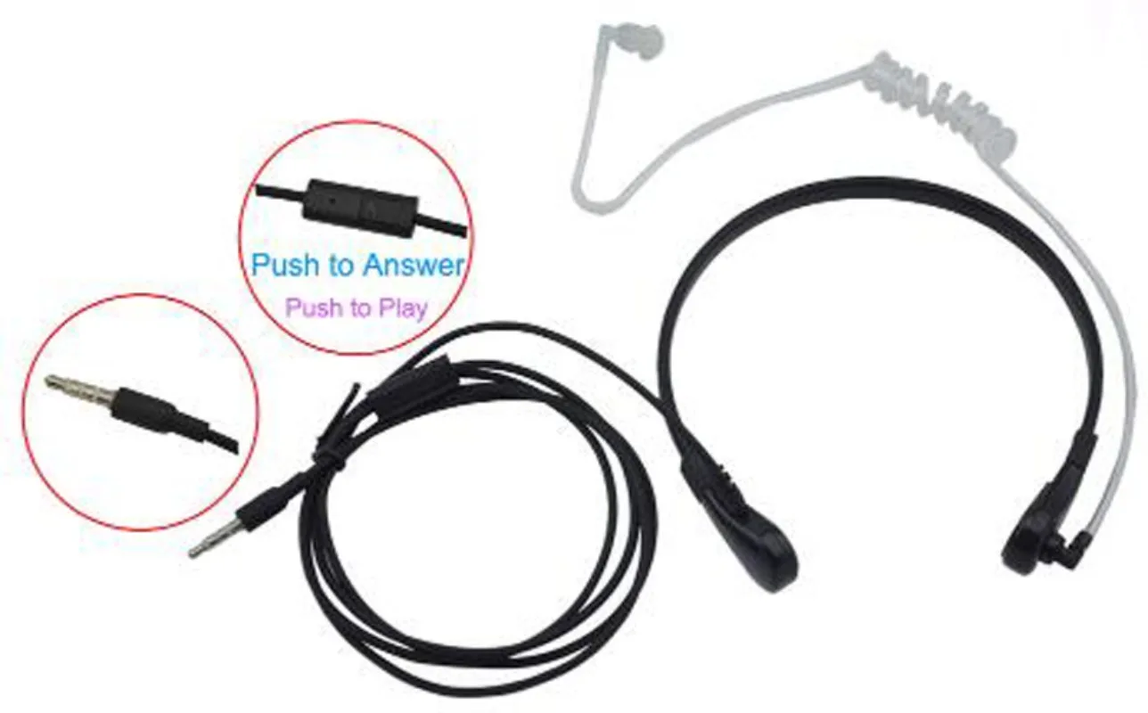 

Mobile Phone Throat Vibration 1 Pin 3.5mm Finger PTT Mic Air Tube Headset Microphone for iPhone Samsung Xiaomi Smart Cell Phone