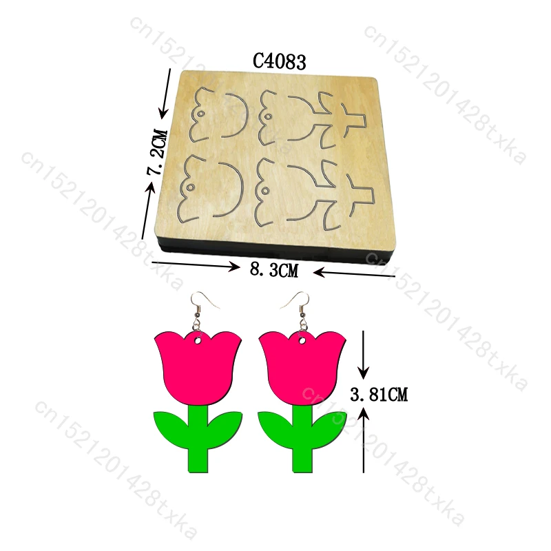 

Новые серьги Деревянные штампы для резки цветов Скрапбукинг C4083 Несколько стилей