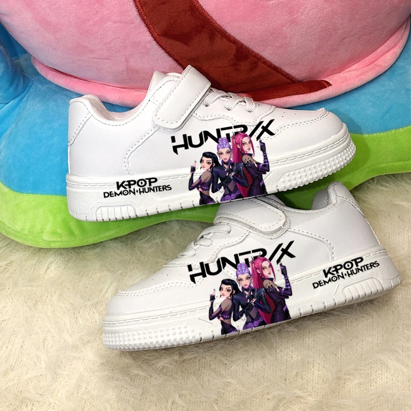 Chaussures décontractées KPOP pour enfants 2026 – Nouvelles baskets de sport imprimées pour filles, blanches, antidérapantes et respirantes pour l'extérieur