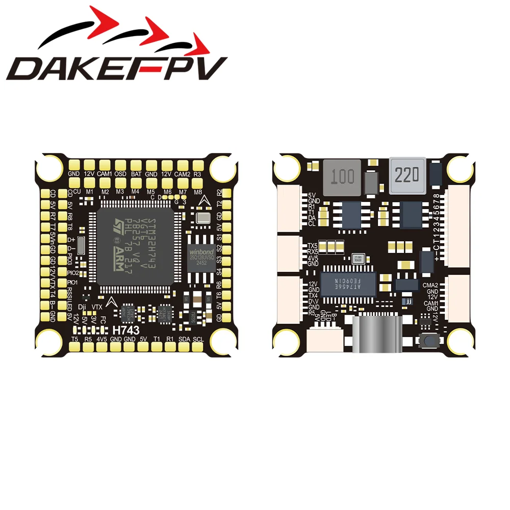 Afbeelding 4: DAKEFPV H743 FC PLUS FC Stack/Flytower Flight Controller Board Barometer OSD ESC voor FPV Racing Drone Quadcopter
