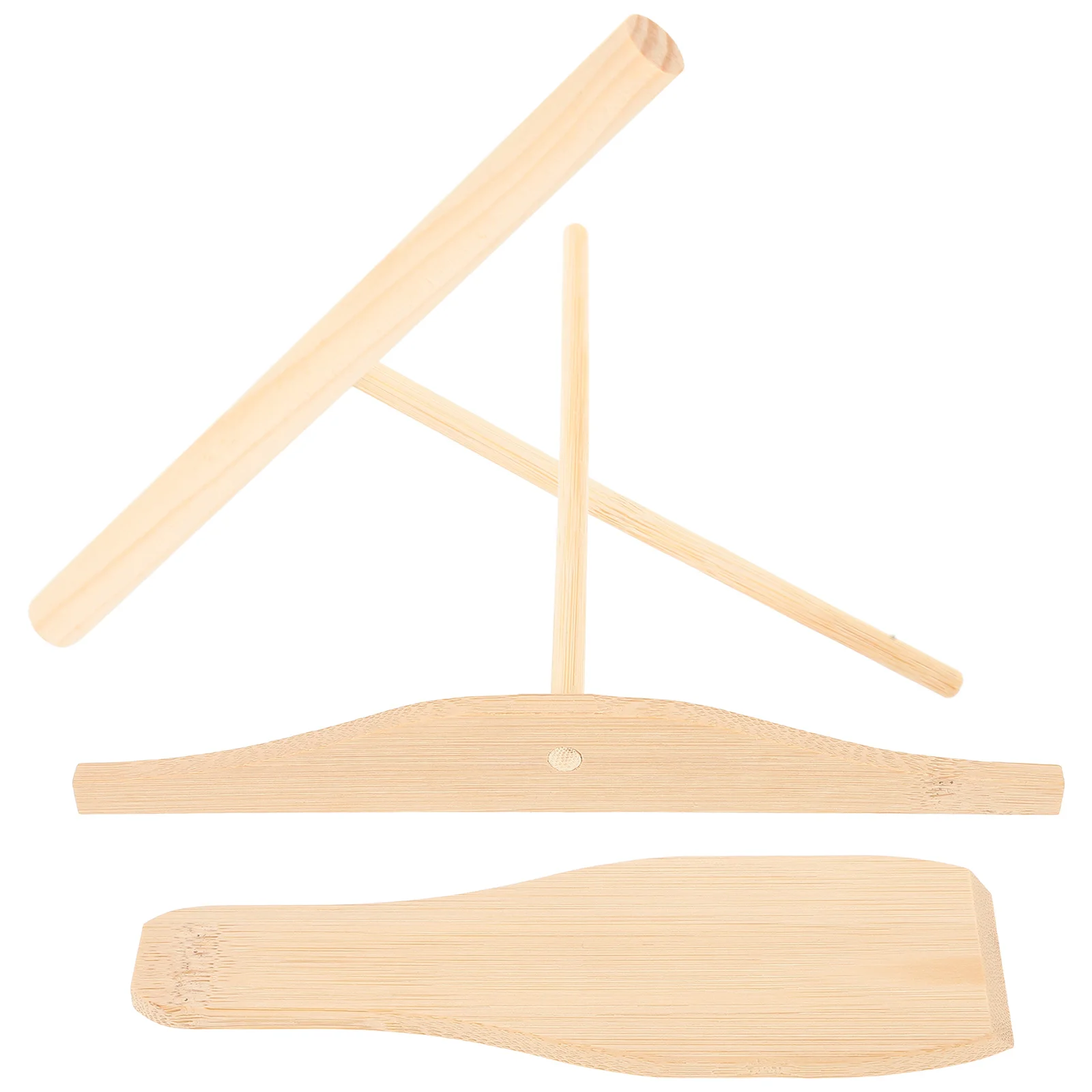 

1Set Wooden Pancake Crepe Spreader Kit Kitchen Essential Pancake Maker Set Crepe Pan Spatula Wood Spatula