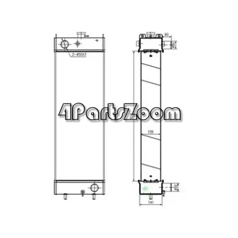 Water Tank Radiator for Kobelco Excavator SK200-10