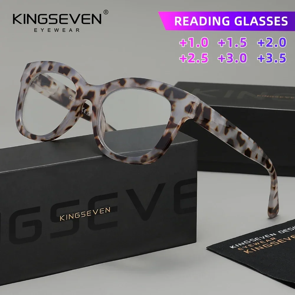 KINGSEVEN Lesebrille für Männer und Frauen, Brille für Altersweitsichtigkeit +1,0 +1,5 +2,0 +2,5 +3,0 +3,5