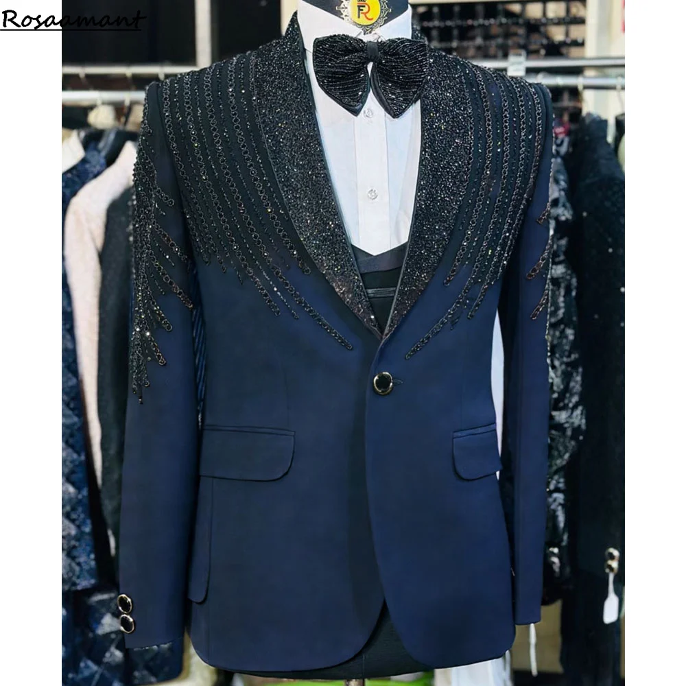 

Мужские смокинги для жениха с шалью и лацканами, пиджак на одной пуговице, брюки, деловой смокинг, деловой костюм для мужчин, куртка, брюки