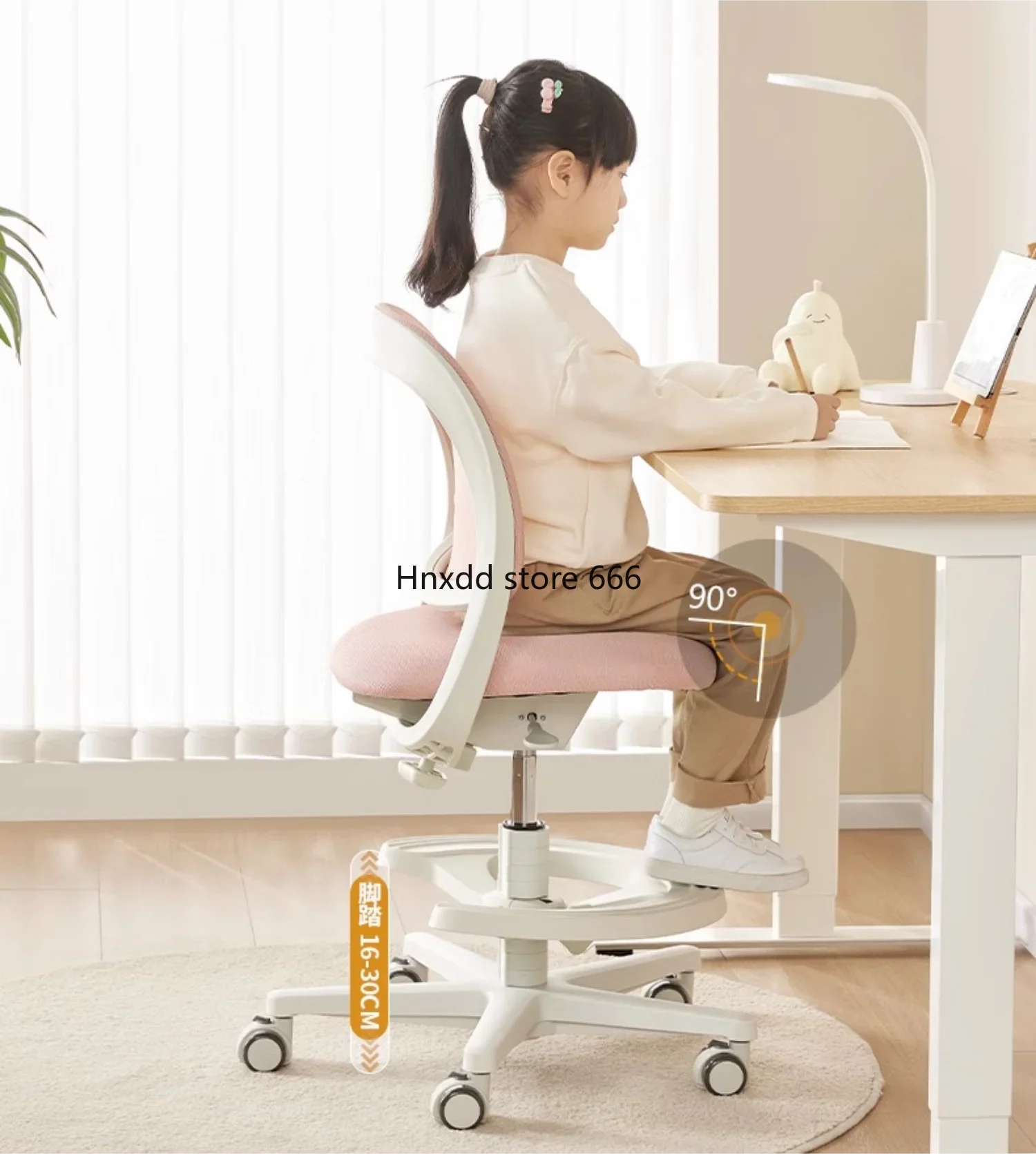 Pedals can lift seats for primary school students, desks, household writing stools